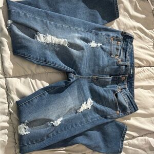 Aeropostale Blue Distressed High Rise Jeggings